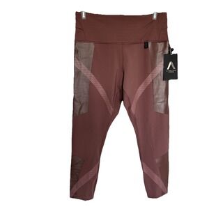 NWT $109 1X Plus Size Athleta Allyson Felix Hearth Rose Legend 7/8 Tight #980386